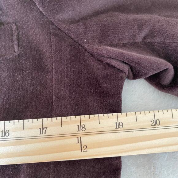 VTG  Harve Bernard Velvet Blazer Jacket Women Size 10 Brown Patch Pockets Boxy - Picture 8 of 10